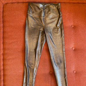 Brushed Gold Electric Yoga Leggings